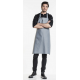 Bib Apron Bujutsu Grey W75 - L90 Schort grijs 57699