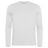 T-SHIRT LANGE MOUW  CLIQUE BASIC ACTIVE-T 029040 00 WIT