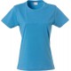 DAMES T-SHIRT CLIQUE BASIC T LADIES 029031 54 TURQUOISE T shirt