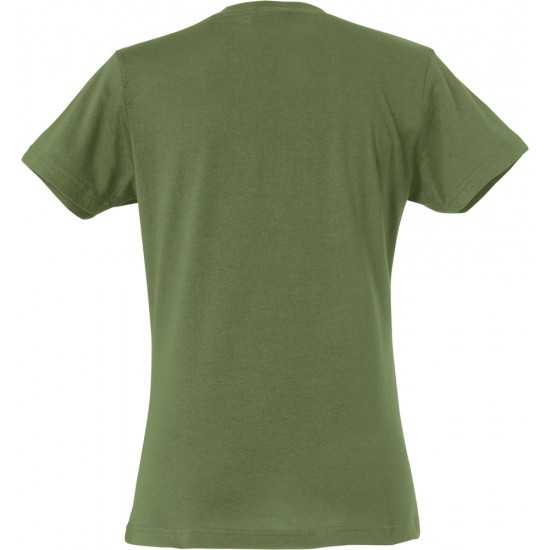 DAMES T-SHIRT CLIQUE BASIC T LADIES 029031 71 LEGERGROEN T shirt