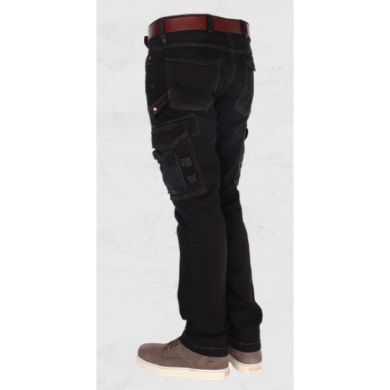 Multifunctionele werkjeans, regular fit, dijbeenzak BRONCO C1  REGULAR FIT CHBRC1 Black