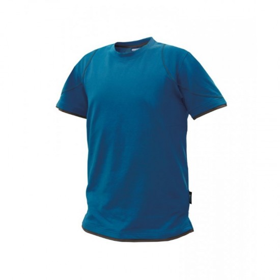 T-SHIRT DASSY KINETEC 71009 AZUURBLAUW MET GRIJZE ACCENTEN T shirt