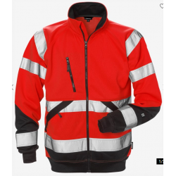  High vis sweatjack sweat vest klasse 3 7426 SHV FRI Rood zwart