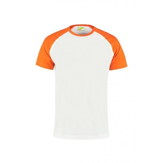 T-SHIRT L&S 1175 WHITE ORANGE T shirt