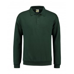 POLOSWEATER L&S 3210 FOREST GREEN