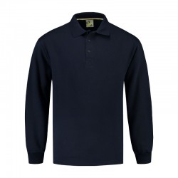 POLOSWEATER ZONDER BOORD  L&S 3213 NAVY