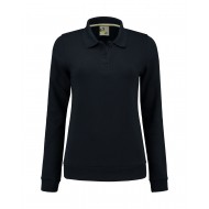 DAMES POLOSWEATER L&S 3209 NAVY