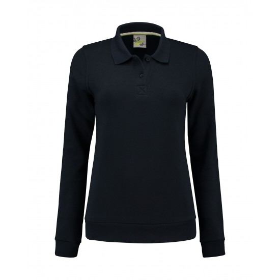 DAMES POLOSWEATER L&S 3209 NAVY Polo lange mouw