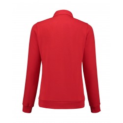 DAMES POLOSWEATER L&S 3209 ROOD