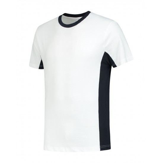 T-SHIRT L&S WORKWEAR SS 4500 WHITE DARK NAVY T shirt